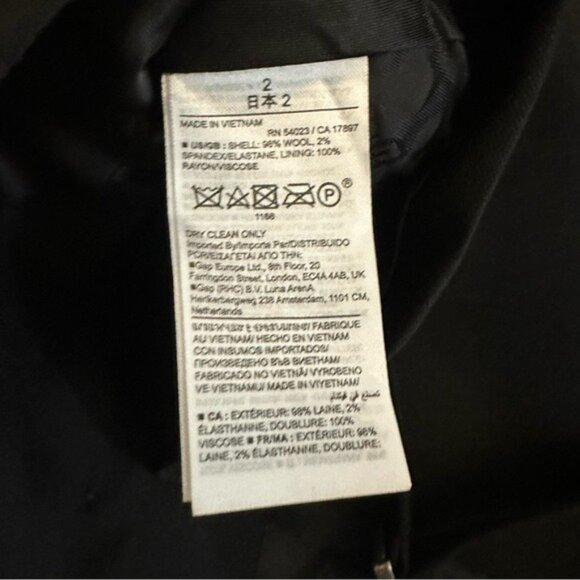 Banana Republic Hayden Black Cropped Vest Tailored Sleeveless Top Size 2 NWT - Picture 12 of 16